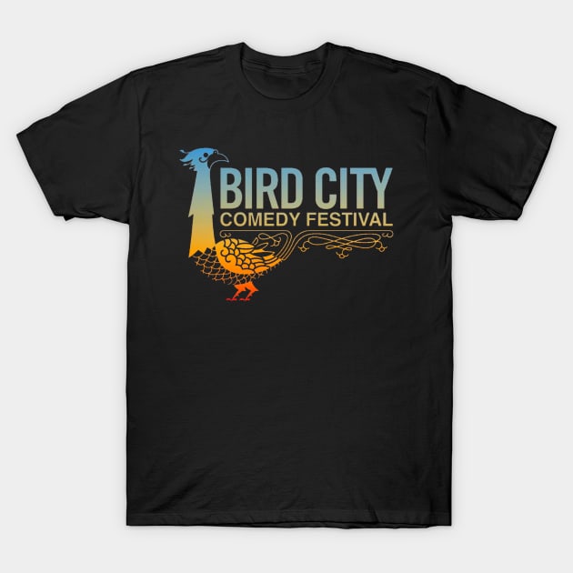 Old School Logo in Sunset T-Shirt by BirdCityComedyFestival